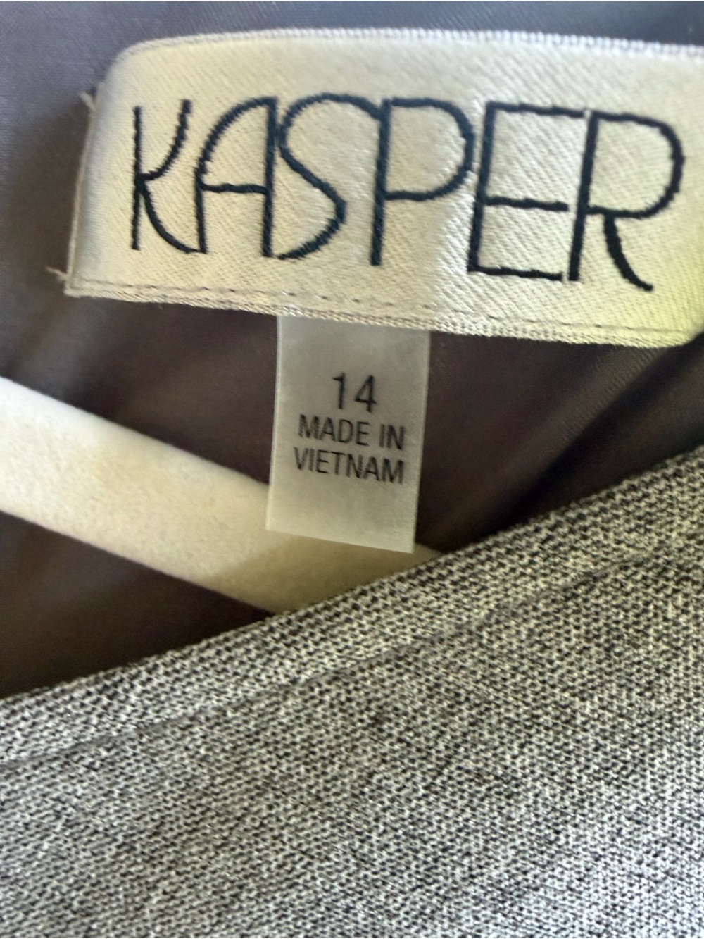 Kasper Silver-Gray V-Neck Midi Sheath Dress - Picture 3 of 7